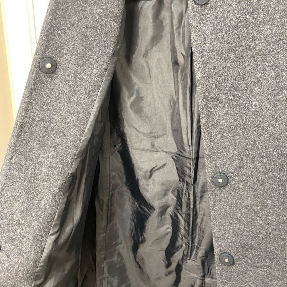 Madewell grey button front peacoat, size x small - Picture 10 of 16